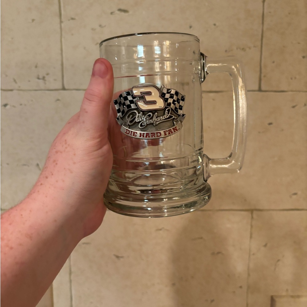 vintage Dale Earnhardt "Die Hard Fan" #3 glass beer mug